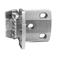 Hinge sample of Shield Casework’s acrylic solid surface casework 3 knuckle industrial standard door hinge hardware option